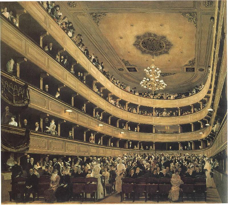 Gustav Klimt Zuschauerraum im Alten Burgtheater in Wien oil painting picture